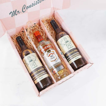 Espresso Martini Recipe made by Mr. Consistent in a gift box with vodka.
